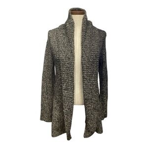 Kenzie Pretty Long Brown Open Cardigan, Size L